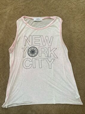 soulcycle Light Pink Tank Top with NEW YORK CITY' Graphic